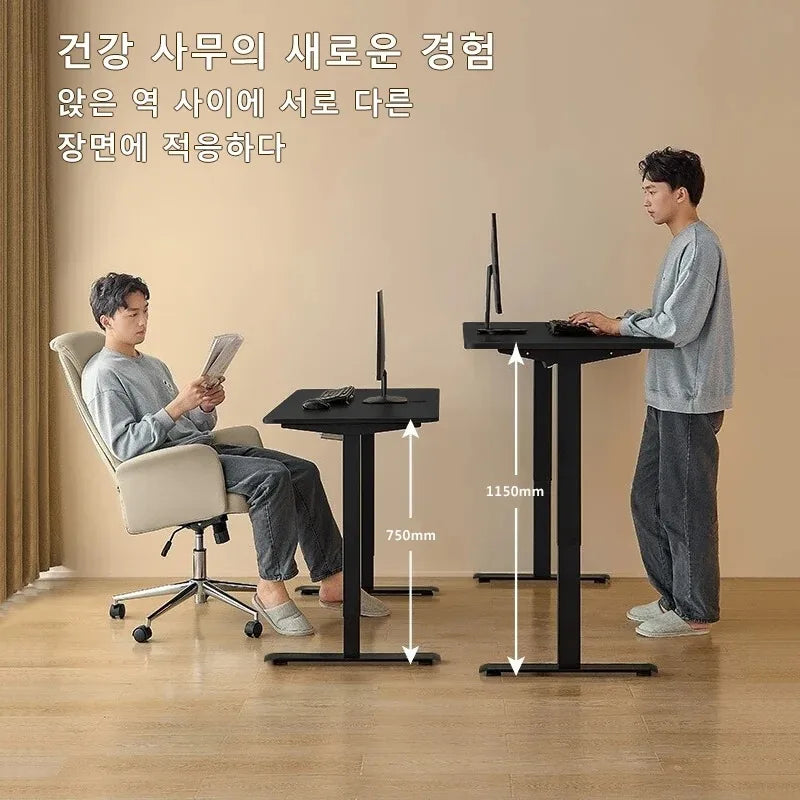 Height Adjustable Desk Motion Electric Sit Stand up down Computer Table Modern Lift Motorized Gaming Desktop Home Office Desks