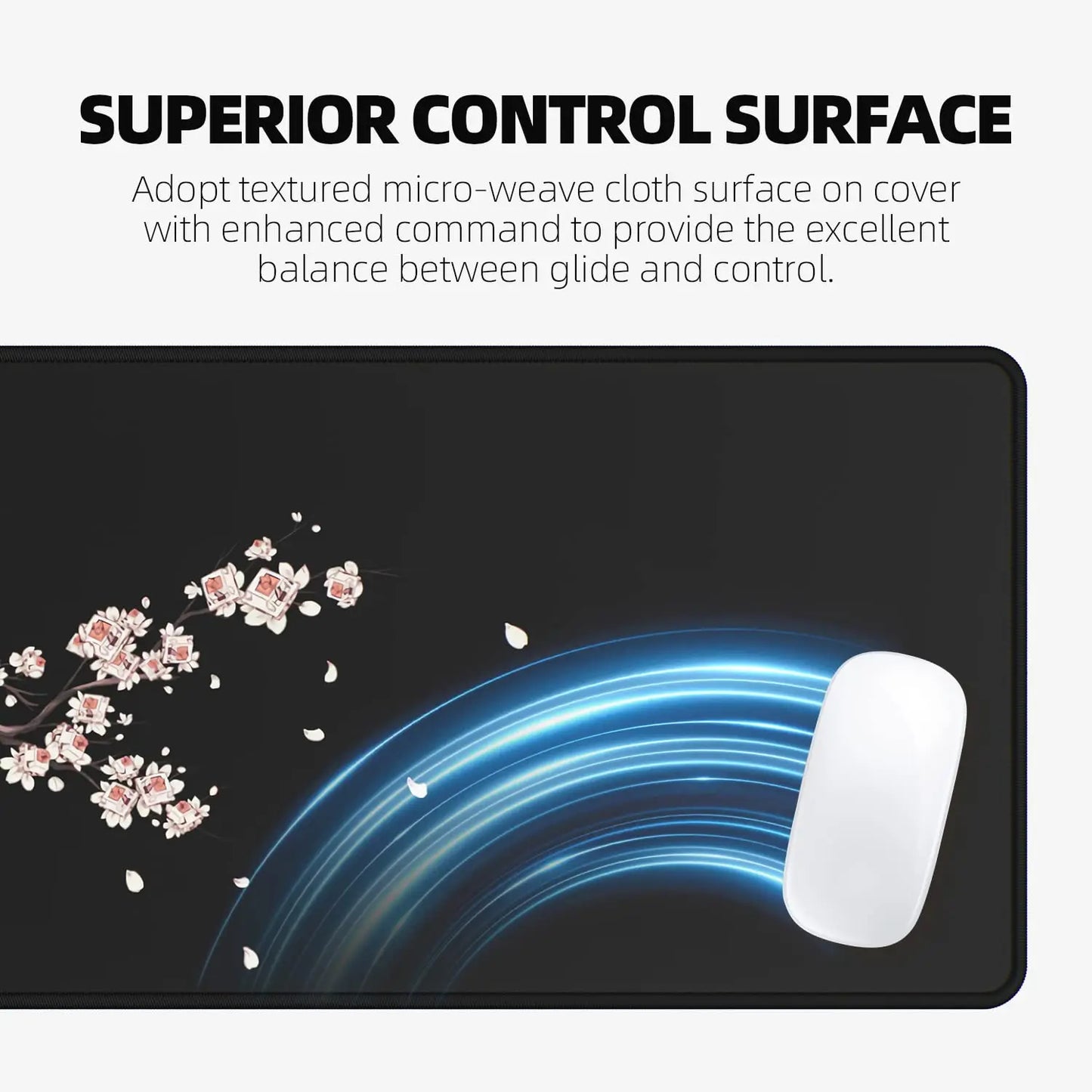 1PC Large Mouse Pads for Desk, Gaming Mouse Pad, Mouse Pad with Stitched Edges and Non-Slip Rubber Base, Extended Mouse Pad