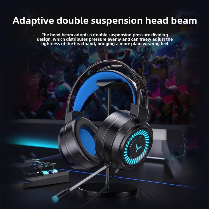 Hot Selling G58 Gaming Headphones Stereo Surround 7.1 Wired Headphones Microphones Esports Gaming Gear Over-Ear Headphones