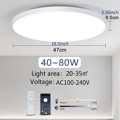 Smart Ceiling Lamp Led Lamp for Bedroom Large Ceiling Lamps Led Lights with Remote Control Dimmable Led Lights for Room