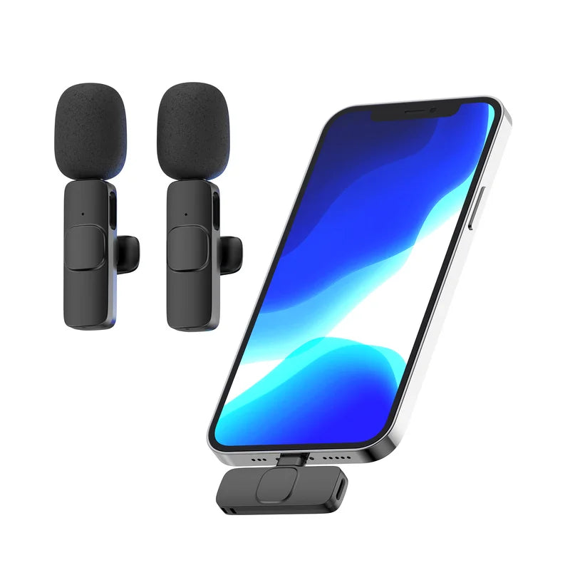 K8 Professioanl Lapel Wireless Microphone Type-C Studio Gaming Lavalier Mic for Live Broadcast Mobile Phone PC Computer