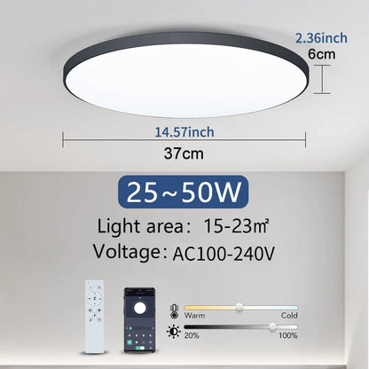 Smart Ceiling Lamp Led Lamp for Bedroom Large Ceiling Lamps Led Lights with Remote Control Dimmable Led Lights for Room