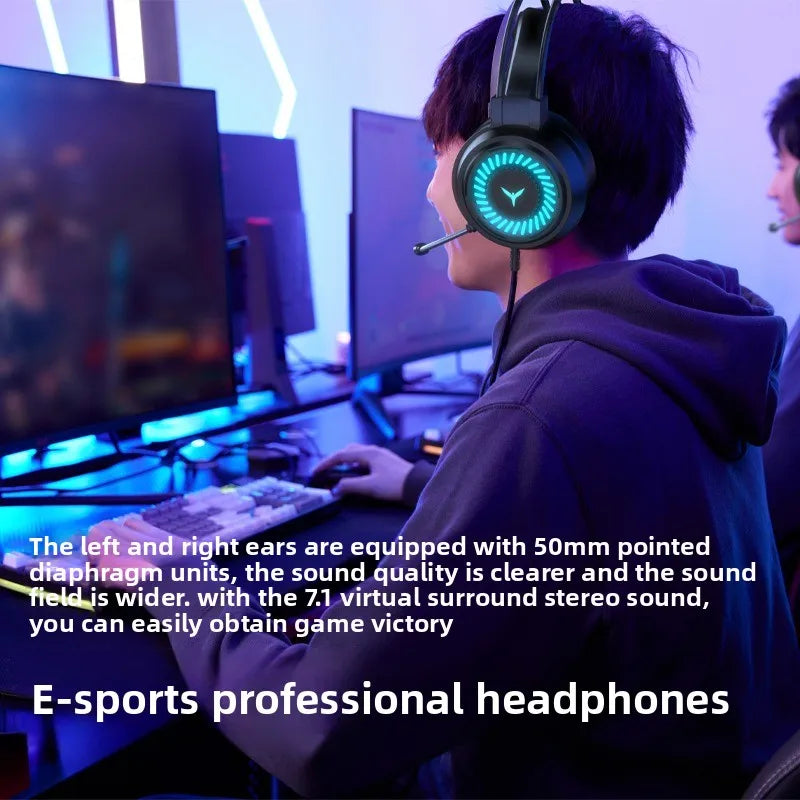 Hot Selling G58 Gaming Headphones Stereo Surround 7.1 Wired Headphones Microphones Esports Gaming Gear Over-Ear Headphones