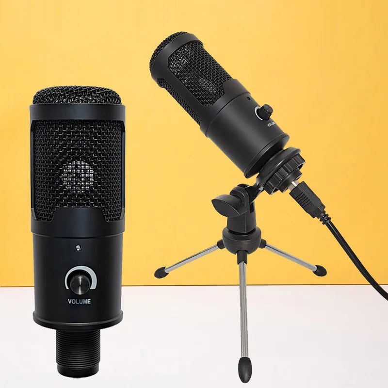 1.5M USB Condenser Microphones Mic for PC Computer Laptop Singing Gaming Streaming Recording Studio Youtube Video Microfon