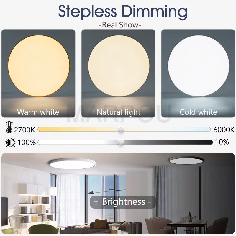 Smart Ceiling Lamp Led Lamp for Bedroom Large Ceiling Lamps Led Lights with Remote Control Dimmable Led Lights for Room