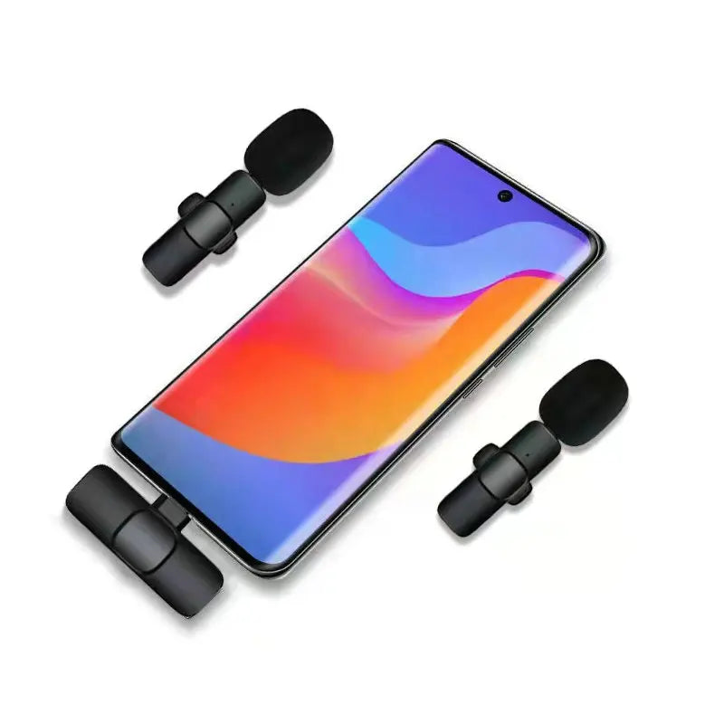 K8 Professioanl Lapel Wireless Microphone Type-C Studio Gaming Lavalier Mic for Live Broadcast Mobile Phone PC Computer