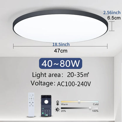 Smart Ceiling Lamp Led Lamp for Bedroom Large Ceiling Lamps Led Lights with Remote Control Dimmable Led Lights for Room