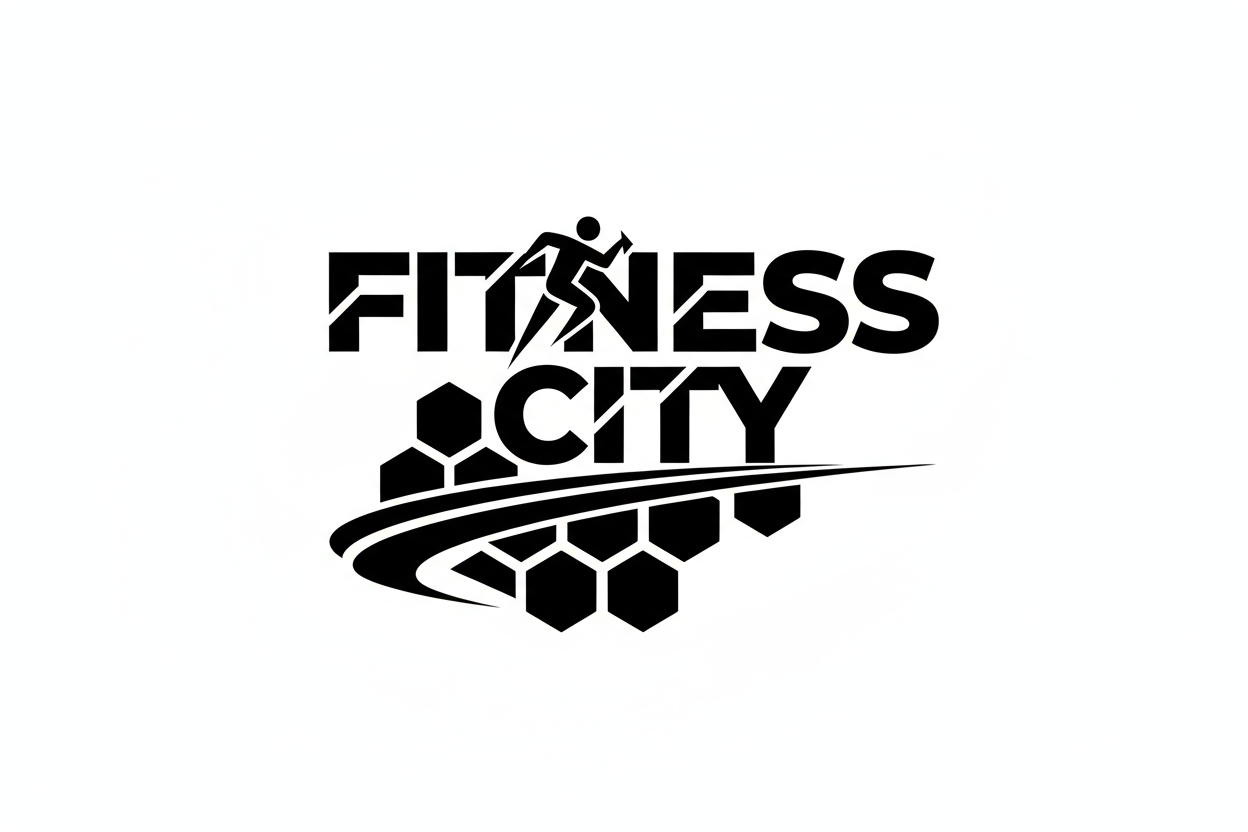 fitness city in black and white